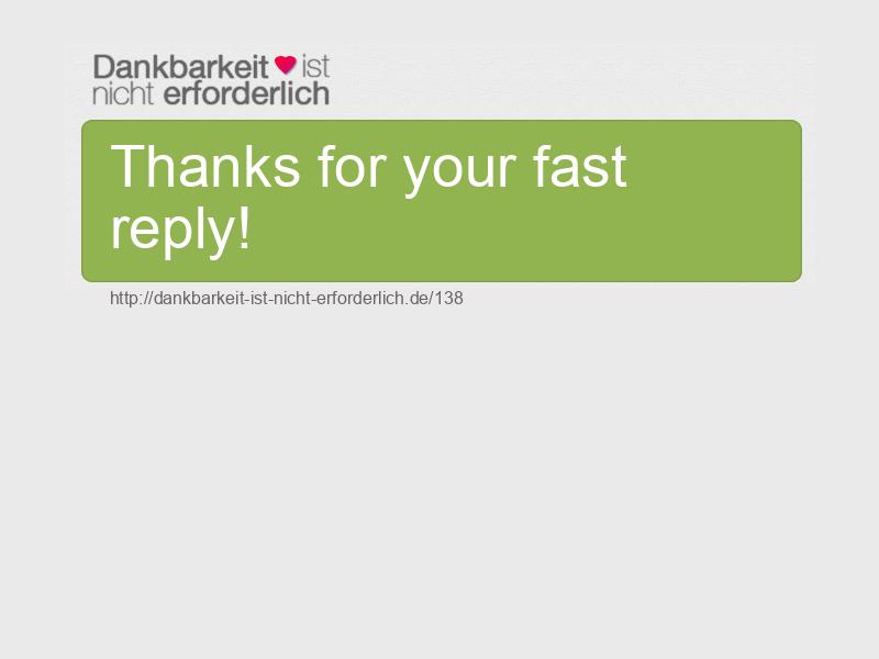 Thanks for your fast reply!