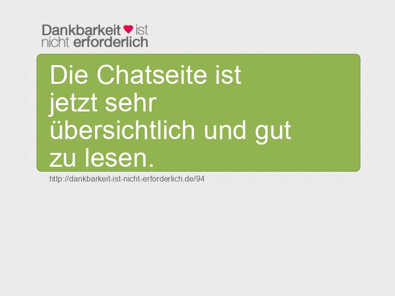 Die Chatseite ist jetzt sehr übersichtlich und gut zu lesen.